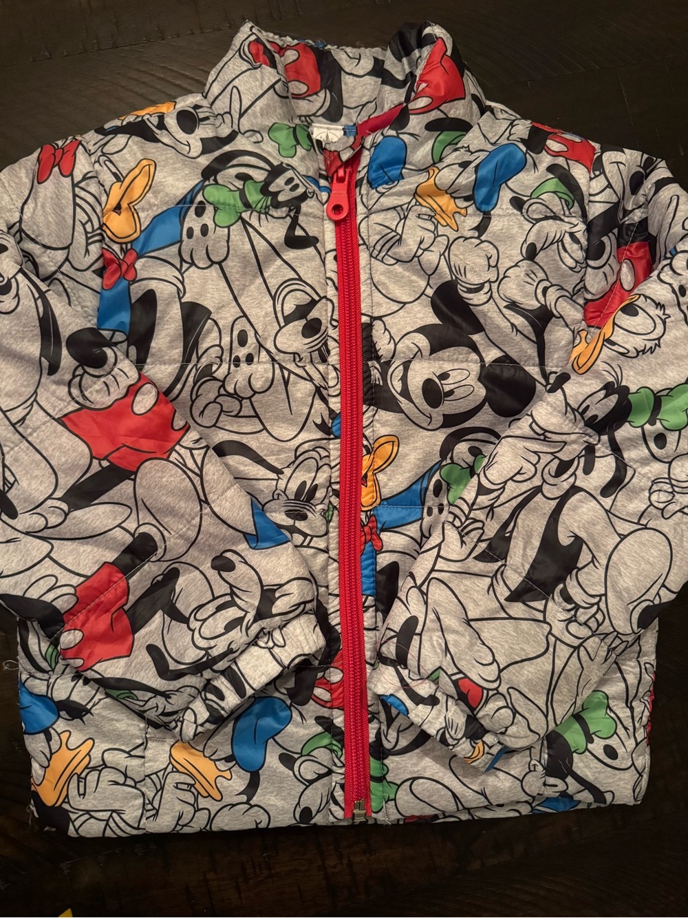 Disney Mickey Mouse & Friends Lightweight Puffer Jacket Toddler Size 3